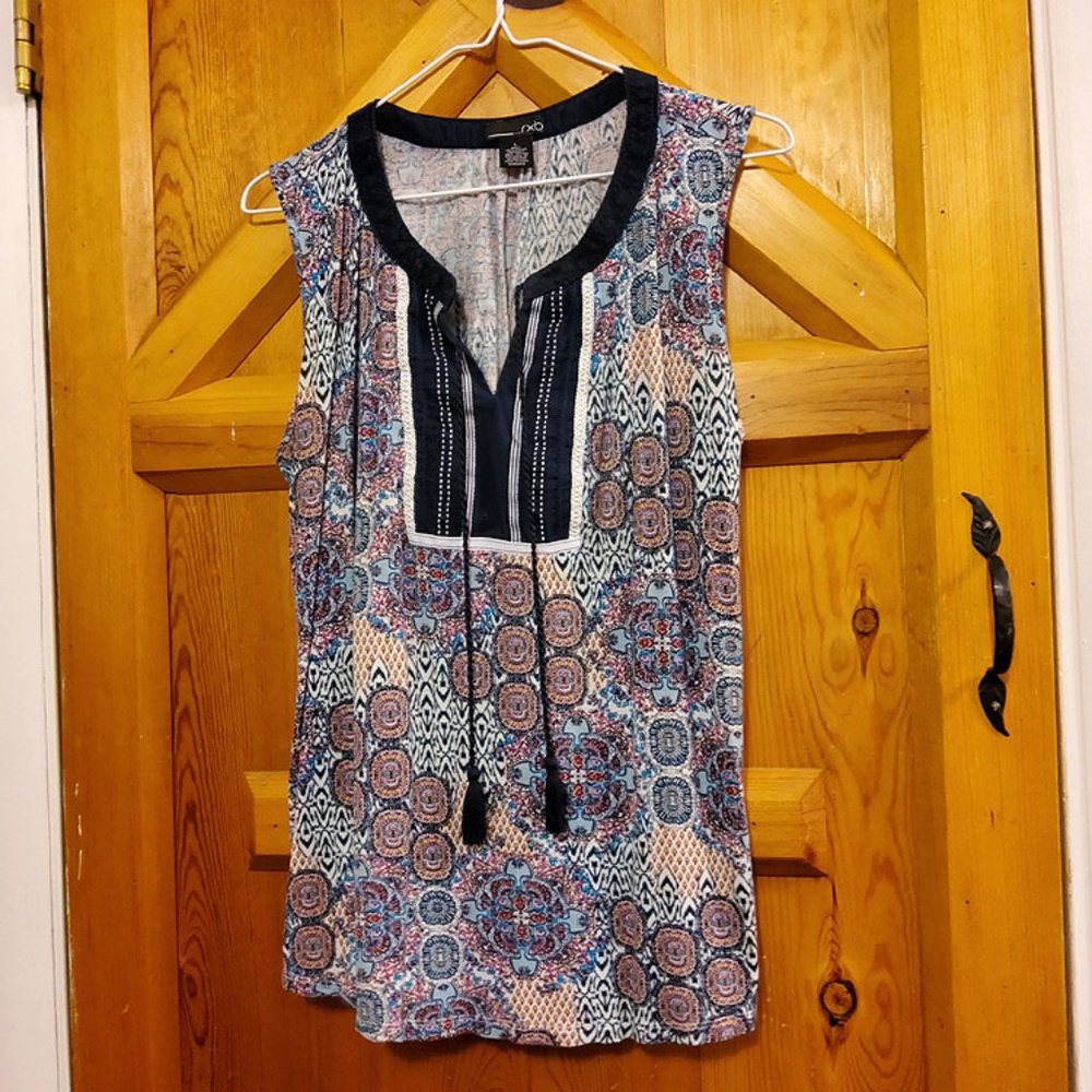 RXB Boho Sleeveless Paisley Top
